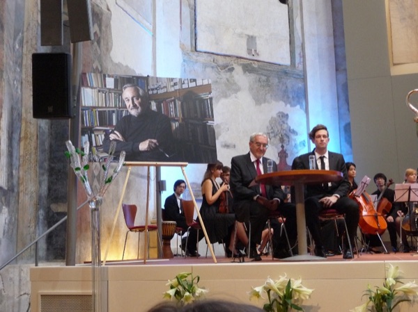 Martin Bútora a Jan Holub na pódiu